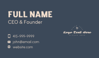 Vintage Cursive Wordmark Business Card Image Preview