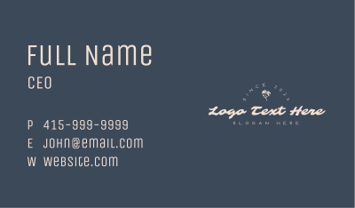 Vintage Cursive Wordmark Business Card Image Preview