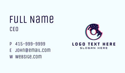 Donut Cyber Glitch Business Card Image Preview