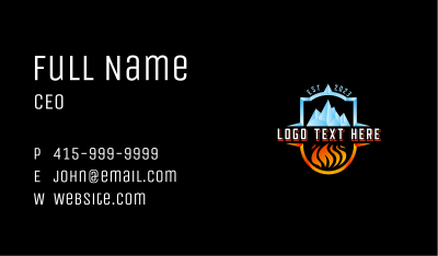 Cooling Ice Fire Business Card Image Preview