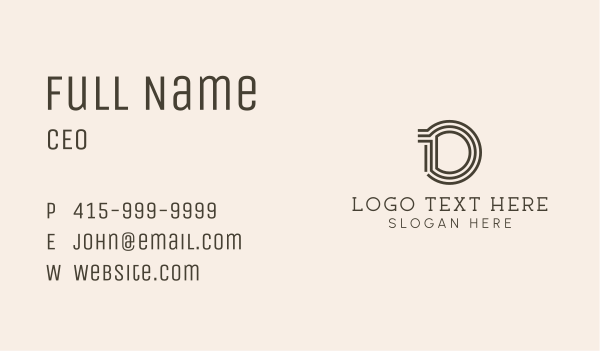 Letter D Architecture Business Card Design Image Preview