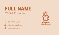 Hot Coffee Bread Business Card Image Preview