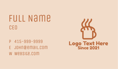 Hot Coffee Bread Business Card Image Preview