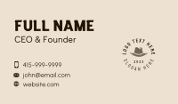 Vintage Hat Business Wordmark Business Card Design