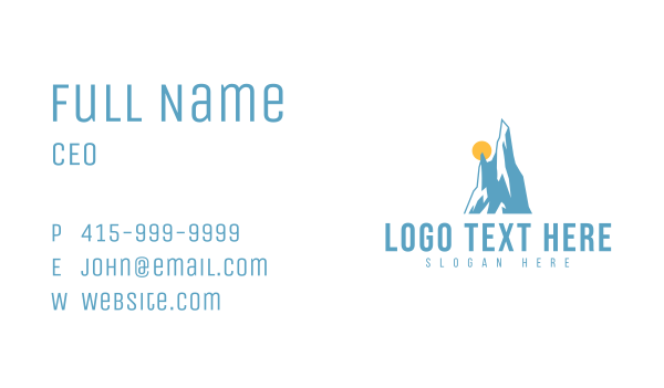 Nature Mountain Peak Business Card Design Image Preview