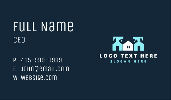 House Cleaning Spray Bottle Business Card Design Image Preview