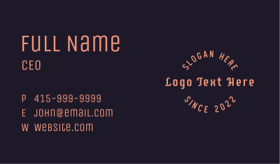 Generic Circle Company Business Card Image Preview