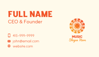 Orange Solar Flower Business Card Image Preview