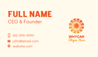 Orange Solar Flower Business Card Image Preview