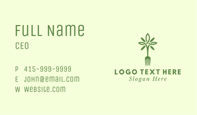 Vegan Fork Restaurant Business Card Image Preview