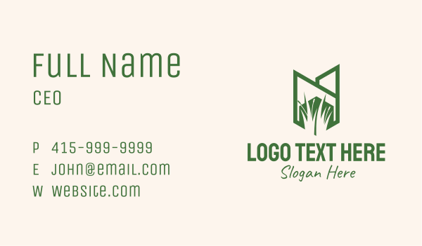 Green Wild Grass Business Card Design Image Preview