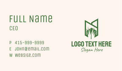 Green Wild Grass Business Card Image Preview
