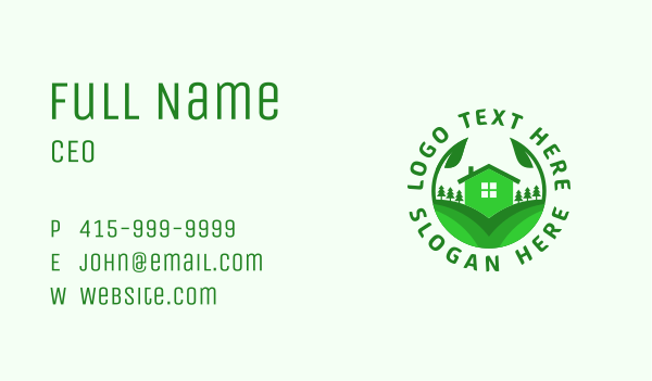 House Landscaping Leaf Business Card Design Image Preview