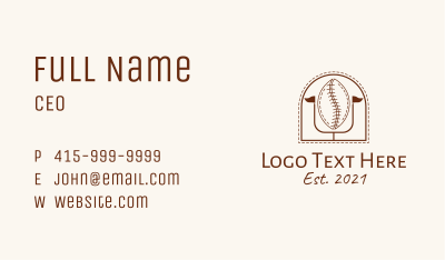 Coffee Bean Football Business Card Image Preview
