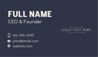 Classy Professional Wordmark Business Card Design