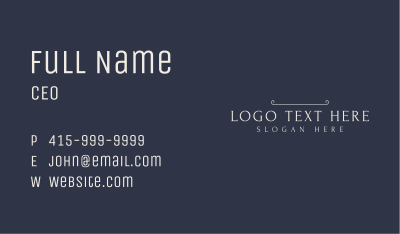 Classy Professional Wordmark Business Card Image Preview
