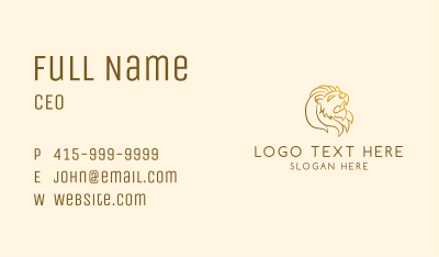 Gold Lion Roar Business Card Image Preview