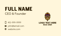 Ethnic Warrior Face Business Card Preview