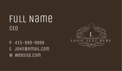 Luxury Wedding Swirl Business Card Image Preview