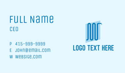 Blue Wavy Hose Business Card Image Preview