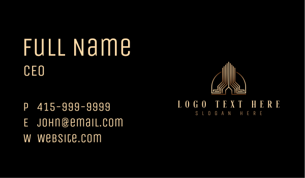 Luxury Building Realty Business Card Design Image Preview