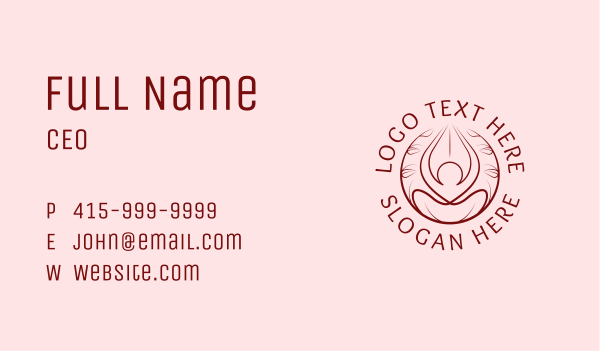 Yoga Wellness Spa  Business Card Design Image Preview