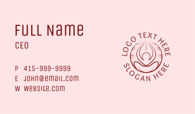 Yoga Wellness Spa  Business Card Image Preview