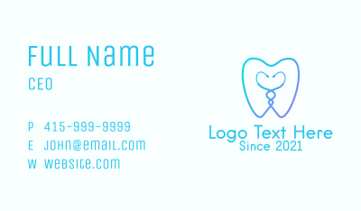Dental Clinic Outline  Business Card Image Preview