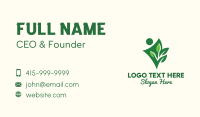 Environmental Activist Planting Business Card Design