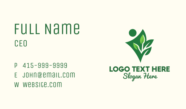 Environmental Activist Planting Business Card Design Image Preview