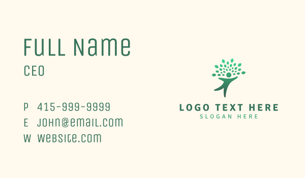 Human Tree Wellness Business Card Design Image Preview