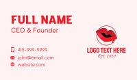 Red Drip Lips Business Card Image Preview