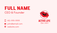 Red Drip Lips Business Card Image Preview