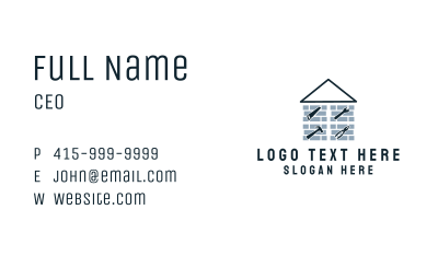 Home Builder Tools Business Card Image Preview