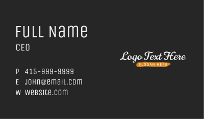 Casual Style Wordmark Business Card Image Preview