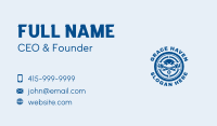 Blue Plumber Emblem Business Card Image Preview