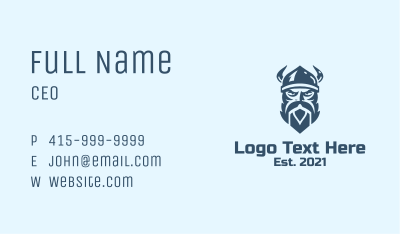 Fierce Viking Warrior Business Card Image Preview