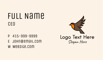 Flying Sparrow Bird Business Card Image Preview