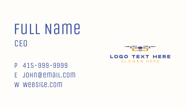 Rotorcraft Aerial Drone Business Card Design Image Preview