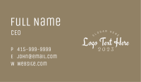Elegant Cursive Wordmark Business Card Image Preview