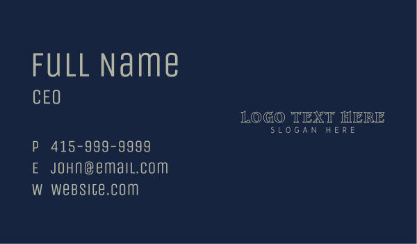 Classy Luxury Wordmark Business Card Design Image Preview