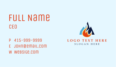 Industrial Gas Fire Business Card Image Preview