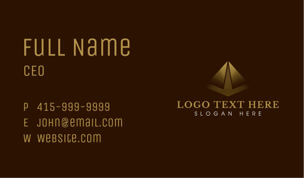Consultant Luxury Pyramid Business Card Design Image Preview