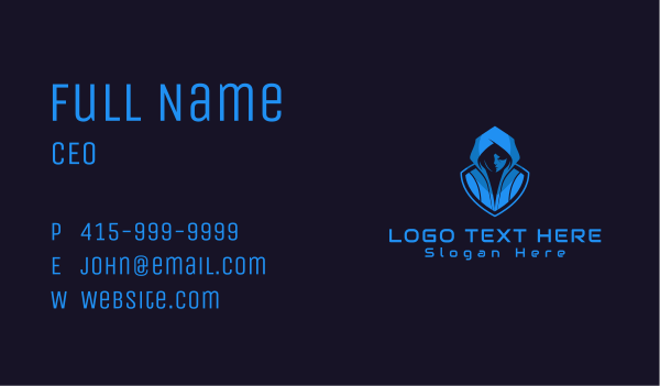 Hoodie Game Streamer Business Card Design Image Preview