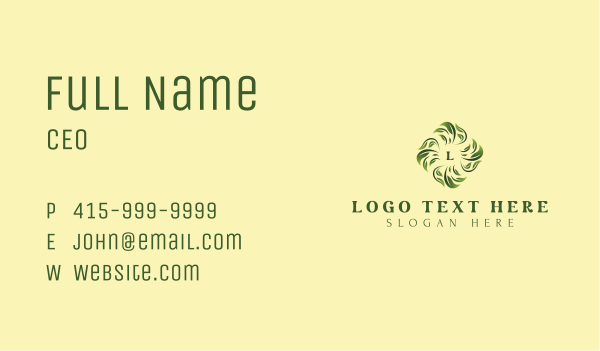 Leaf Plant Agriculture Business Card Design Image Preview