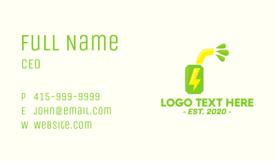 Juicy Energy Drink Business Card Image Preview