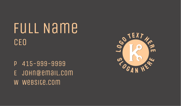 Technician Wrench Letter K Business Card Design Image Preview