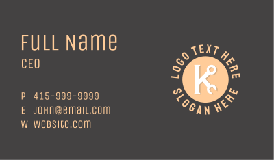 Technician Wrench Letter K Business Card