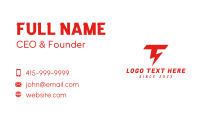 Lightning Strike Letter T Business Card Image Preview