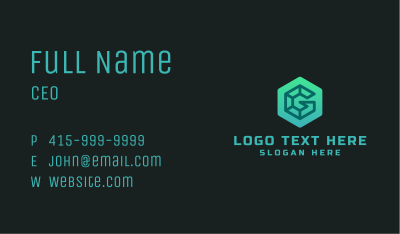 Hexagon Media Letter G Business Card Image Preview